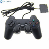 【ของแท้ 100%】การเชื่อมต่อแบบใช้สาย Gamepad การสั่นสะเทือนคู่จอยเกมสำหรับ PS2