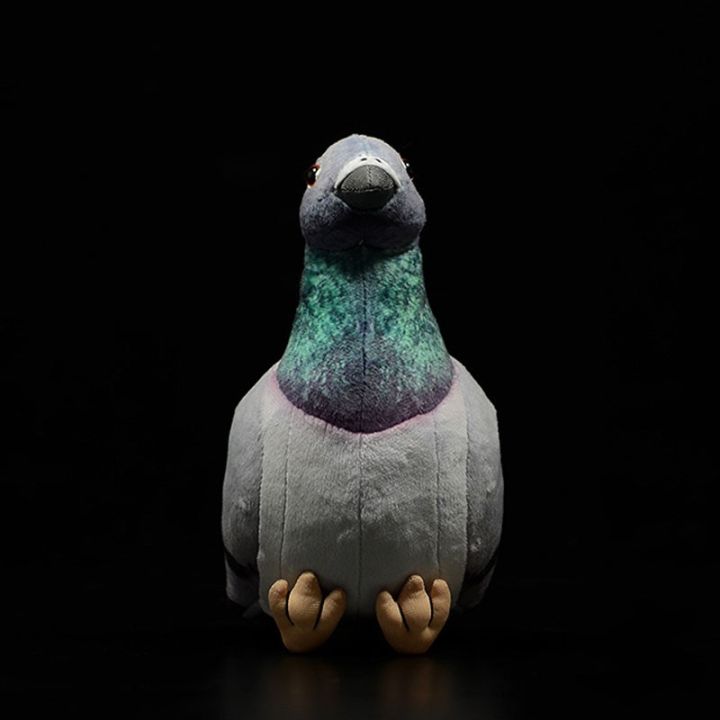 นกพิราบภูเขาสีเทาสมจริงสูง19ซม-ของเล่นตุ๊กตานกพิราบเหมือนจริงนุ่มของเล่นตุ๊กตาสัตว์ยัดไส้ของขวัญสำหรับเด็ก