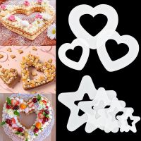 ✻㍿✎ Heart Star Diamond Shape Cake Stencils Baking Templates Pastry Decoration Wedding Birthday Party DIY Baking Tools Accessories