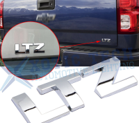 สูง 2.5 * กว้าง 8 cm  โลโก้ตัวอักษร ติดหลังเชฟโรเลต New Chrome OEM LTZ Badge Emblem 3D Letter for Chevrolet Silverado Tahoe Suburban