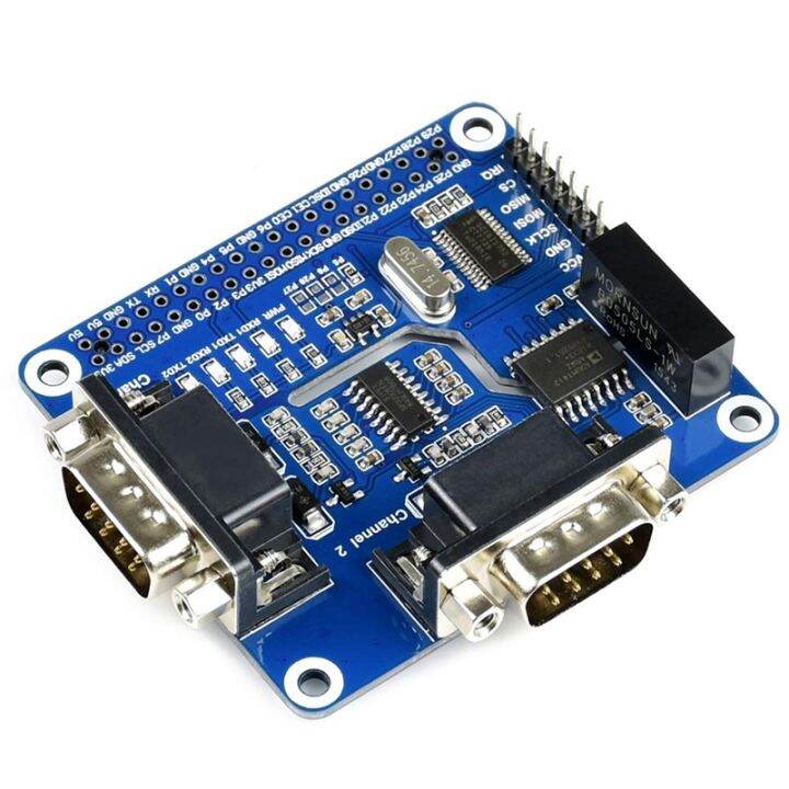 waveshare-2-channel-isolated-rs232-expansion-hat-for-raspberry-pi-adopts-the-sc16is752-sp3232-solution