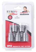 EUROX ?? ดอกไขควงลูกบล็อค 6เหลี่ยม 8x45mm. *ชุด 5 ดอก* เครื่องมือช่าง