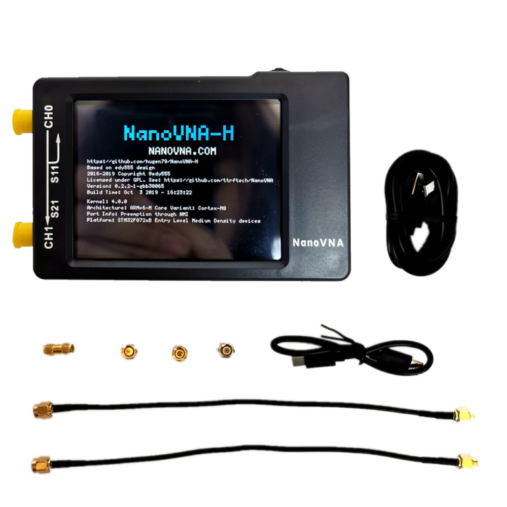 NanoVNA-H Vector Network Antenna Analyzer 10KHz-1.5GHz MF HF VHF UHF ...