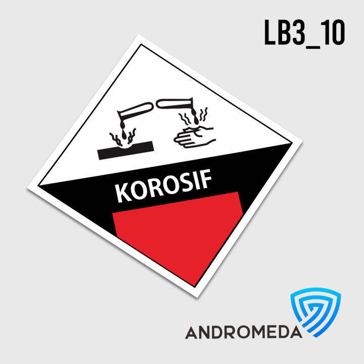 Safety Stiker Poster Label Limbah B3 Hazmat Korosif Lazada Indonesia