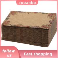 RUPANBO039392692 100pcs สีน้ำตาลสีน้ำตาลเข้ม การ์ดลายดอกไม้ สี่เหลี่ยมผืนผ้าทรงสี่เหลี่ยม กระดาษสำหรับตกแต่ง การ์ดแสดงเครื่องประดับ การ์ดแขวนต่างหู กระดาษแข็งแสดงการ์ดแขวน ต่างหูรูปดอกไม้