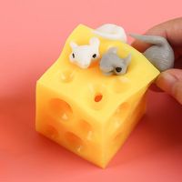 Toy Cartoon Doll Decompression Mouse Cheese Children Squeeze Prank Relief Vent Toy