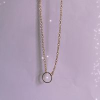 WX Jewelry European and American fashion big-name temperament clavicle chain Explosive style stylish simple circle Necklace Girls’ Clavicle chain Girls’ accessories Wholesale price Minimalist versatile necklace