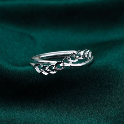 [COD] silver 990 love diamond flower ring open niche design factory direct sales live broadcast drainage hot style