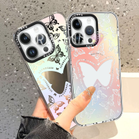 Hard Compatible Case for iPhone 11 iPhone 14 Pro Max iPhone 12 iPhone 13 iPhone 6 6S 7 8 Plus Xs XR Xs Max Luxury Laser Gradient Fantasy Butterfly Shockproof Anti Drop Phone Case