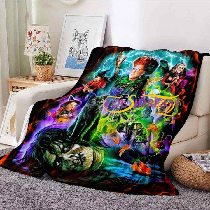 cw-hocus-pocus-throw-blanket-horror-blankets-for-beds-size-soft-bed-sheet-rome-cover-travle