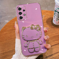 เคสโทรศัพท์สำหรับ Samsung A53 A23 A33 5กรัม A52 A72 A73พร้อมตัวยึดกระจก