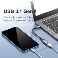 AOROU Braided Type C ไปยัง USB3.1สาย USB สายสายดิจิตอลสายข้อมูล S USB Type-C สายเคเบิ้ลข้อมูลโอทีจีสายข้อมูลขั้วต่อสายชนิด C USB อะแดปเตอร์ OTG