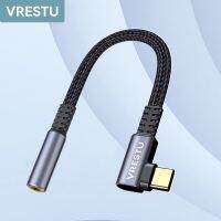 90 Degree Type C to 3.5mm Jack Adapter Cable USB C Earphone Amplifier Convertor for Samsung S22 Ultra Tab S6 Google Xiaomi Gamer Cables