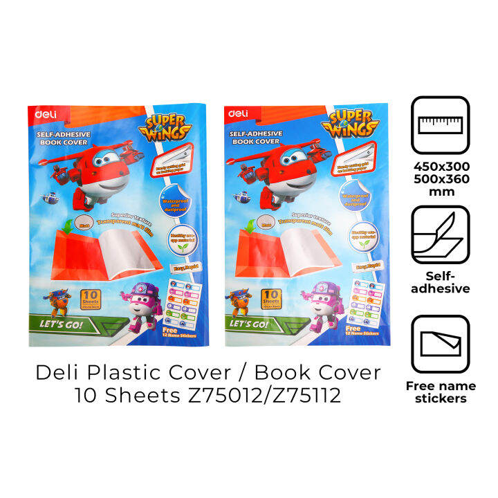 Deli Z75012/Z75112 Plastic Cover/ Book Cover 10 Sheets Lazada PH