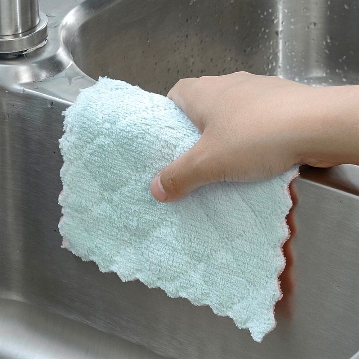 dishwashing-cloth-double-sided-double-color-scrubbing-pan-dishwashing-towel-kitchen-towel-coral-fluffy-hanging-rag-thickened-cloth