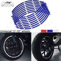 Car motorcycle Tire Rim Stickers 17"-19" Reflective Wheel Tyre Sticker Decors for Yamaha FZ8 MT07 MT-09/FZ9 FZ1 XJ6 For Honda Bar Wine Tools