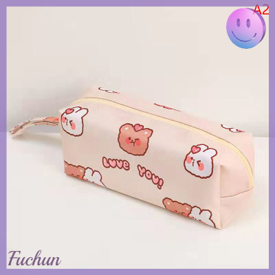 [Fuchun] เคสดินสอความจุขนาดใหญ่การ์ตูนหมีน้อยดินสอวาดรูปอุปกรณ์หน้าจอคอมพิวเตอร์กระเป๋าที่ใส่ของเพื่อจัดระเบียบ