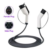 Type 1 Female To Type 2 Male Plug EV Charging Cable 32A 7.2KW For Electric Car Charger Station EVSE Cord 32.8Ft Long