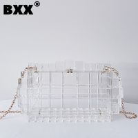 【YF】 [BXX] Luxury Designer Acrylic Transparency Handbag 2023 New Fashion Large Capacity Chain Shoulder Crossbody Bags Female 25M15