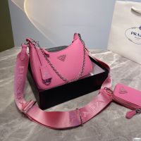 [With Box] Pradaˉ 2022 Spring and Summer Hobo Underarm Bag Womens Handbag Fashion Casual Shoulder Crossbody Bag