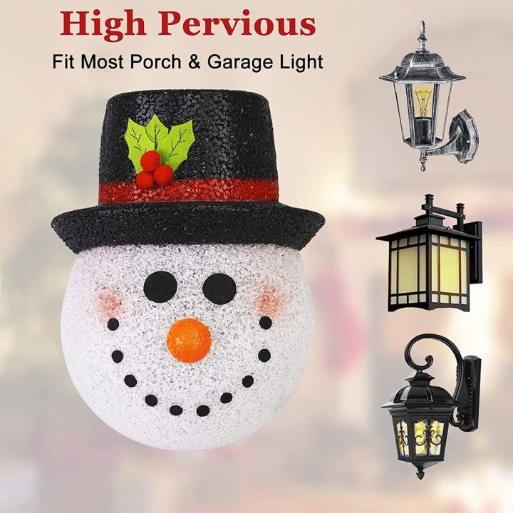 เครื่องประดับคริสต์มาส-porch-light-cover-snowman-santa-โคมไฟติดผนังโคมไฟตกแต่งปีใหม่ประตูแขวน-xmas-light-cover