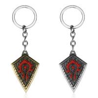 Game Of Warcraft Keychain Engraved Logo Metal Keyring for Man