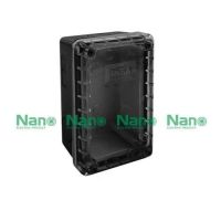 NANO Electric® NANO-201CB กล่องกันน้ำพลาสติก ฝาใส ขนาด W74.80xH125xD48.50 mm (JUNCTION BOX IP65) สีดำ