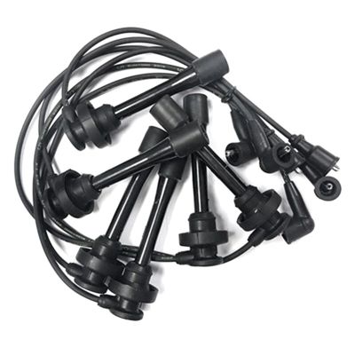 Kabel Set หัวเทียน1ชุดสีดำดำสำหรับ Mitsubishi Pajero Montero กีฬา Challenger Nativa Triton L200 6G72 6G74 MD371794 MD338249