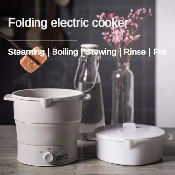 Foldable Electric Cooker Hot Pot Food Boiling Water Steamer for