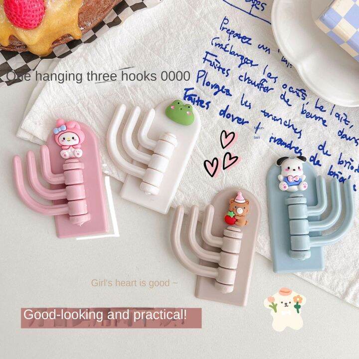 Creative Three Hook Hook Cute Student Dormitory No Punching No Marks