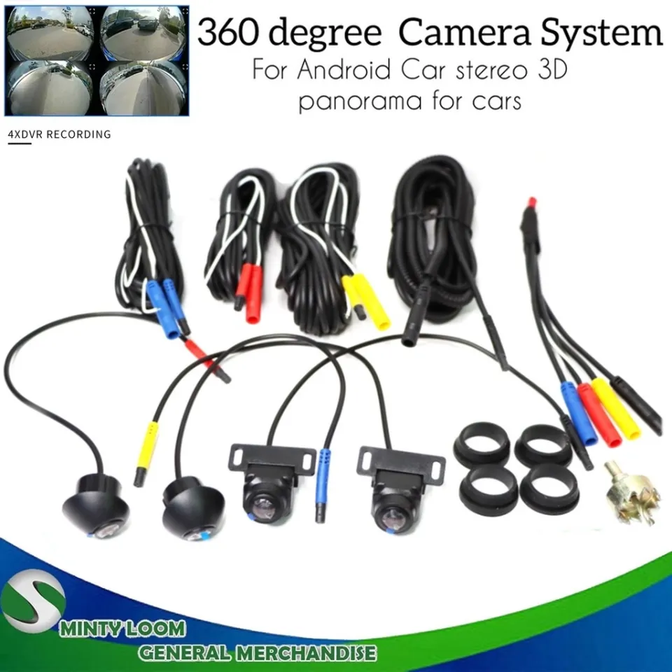 Car 360° HD Bird View Panoramic System DVR Recording Parking Rearview  Camera Kit