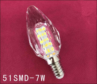 【Worth-Buy】 หลอดไฟโคมไฟเทียนคริสตัล Led 5 W 7W C35แก้วสีขาวอุ่น220V ฐาน E14สีขาวอบอุ่น3000K ตกแต่งห้องนอนสำหรับห้องนั่งเล่น