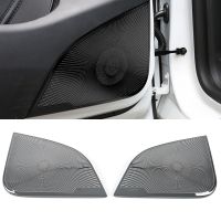 【HOT】 For Tesla Model Y 2020-2021 Car Door Audio Speaker Cover Loudspeaker Trim Frame Sticker Stainless Steel Interior Accessories