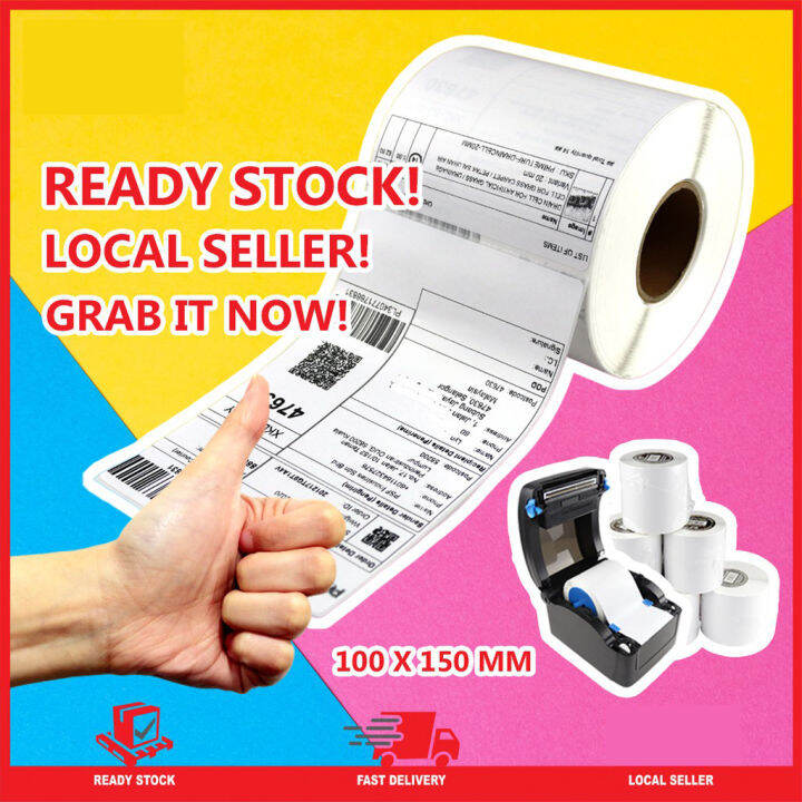 A6 Waybill Sticker Thermal Sticker 100x150 (350/500roll) shope kerry ...