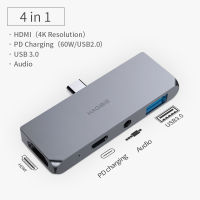 Hagibis USB C HUB TYPE-C to HDMI-compatible Adapter 3.5mm Audio PD Charging USB 3.0 Port Converter for iPad Pro Macbook Laptop