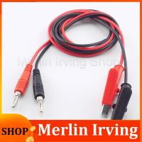 Merlin Irving Shop 1M 4mm Banana Plug to Alligator Clip Test Cable Wire for Probe Multimeter Double End Crocodile Electric DIY