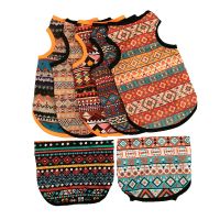 Bohemian Style Dogs T-shirt Soft Dogs Cats Vest For Summer Puppy Clothes York French Bulldog T-Shirt Dog Pullover Pet Costumes