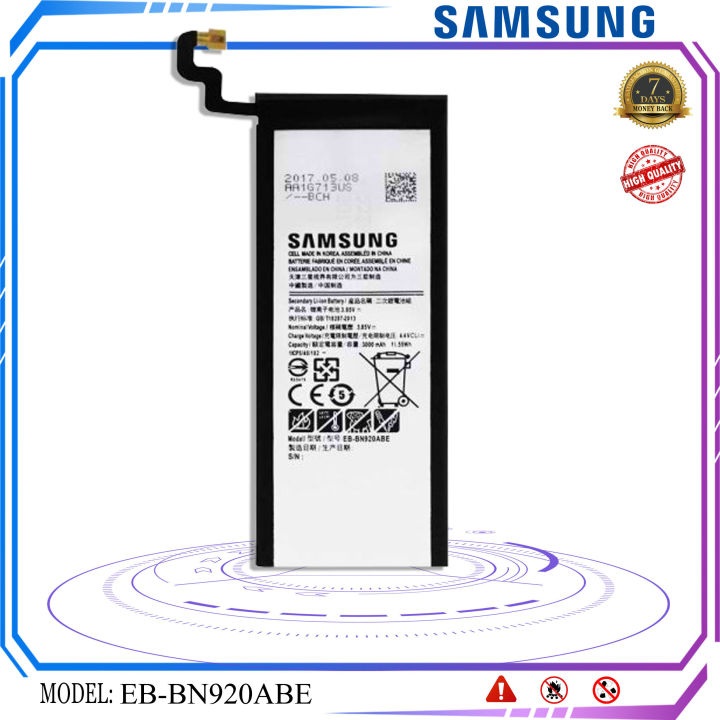 แบตเตอรี่-สำหรับรุ่น-samsung-galaxy-note-5-model-eb-bn920abe-3000mah-high-quality-มีประกัน-6-เดือน