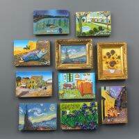 卍☞✆ The World Famous Paintings Van Gogh Series Starry Sunflower Resin Refrigerator Magnets Home Decor