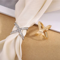 【cw】 Scarf Buckle Corner Knotted Buckle High-End Small Mini Scarf Invisible Snap Retaining Ring Versatile Korean Style Spot