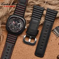 Suitable for Seven Fridays watch with leather mens strap M2/Q201/02/03 top layer cowhide strap 28mm