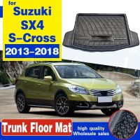 สำหรับ Suzuki SX4ใหม่ S-Cross Crossover 2013-2015 2016 2017 2018พรม Error พื้นที่รองเท้า Trunk แผ่นหุ้มกันรอยพรมสำหรับรถยนต์