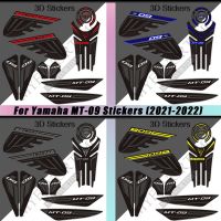 卐 Motorcycle Tank Pad Protector Stickers For Yamaha MT09 MT FZ 09 SP MT-09 Wind Deflector Gas Fuel Oil Kit Knee Decals 2021 2022