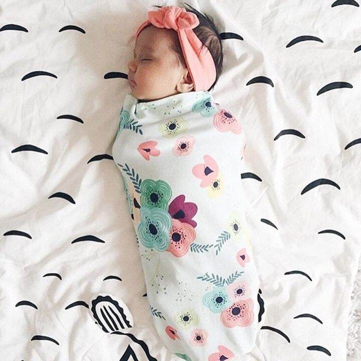 spring-autumn-sleeping-bags-cozy-swaddle-wrap-for-newborns-infant-boys-girls-blankets-sacks-with-matching-headband-kid-sleepsack