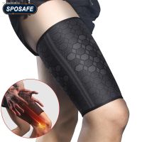 ❈ Sports Thigh Compression Sleeves Breathable Elastic Leg Support Muscle Strain Protector for Cycling Running Basketball Football