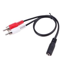 【LZ】✹✽  Universal RCA cabo de áudio estéreo fêmea para 2RCA macho soquete para fone de ouvido AUX Y adaptador para DVD amplificadores 3.5mm Jack