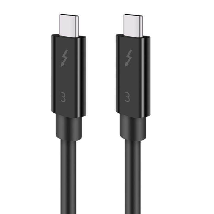 Thunderbolt 3 Cable 2.3Ft Male to Male USB C Compatible 40Gbps TypeC