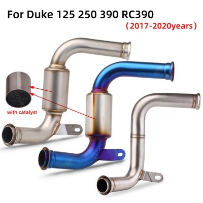 For KTM Duke 125 250 390 RC390 2017-2020 Motorcycle Exhaust Escape System Modify With Catalyst Mid Link Pipe Eliminator Enhanced