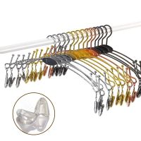 5PCS Metal Gold Hanger for Underwear Bra Clothespin Panties Clip Hangers Non-slip Clothes Drying Rack Wardrobe Storage Organizer