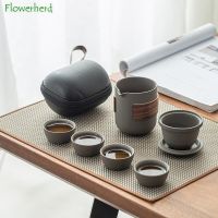 Purple Clay Kung Fu Tea Set Teaware Tea Pot And Cup Set One Pot Four Cups Portable Tea Set Travel Tea Set Outdoor Teapot Teacup